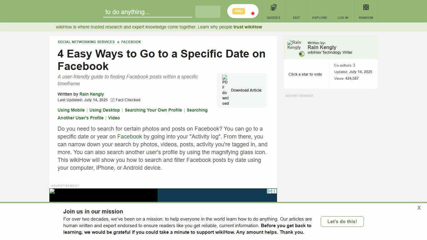 How to Jump to a Year on Facebook: Mobile and Desktop